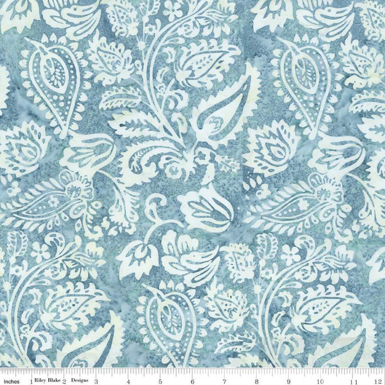 Fabric Riley Blake Steel Sapphire Floral Decorator Style Expressions Batiks by the Quarter Yard BT23442-163